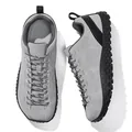 Chaussures de randonnée pieds nus grises avec bout large et semelle crantée - Gris clair