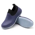 Waterproof EVA chef shoes for kitchen and work with non-slip wavy sole in navy blue - 35 / Blue