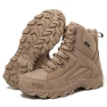 Professional breathable sand-colored tactical combat boots for outdoor training and hiking - 39 / Mid-Top Tactical Boots (MX-06) / Brown