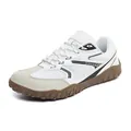 White outdoor hiking shoes for camping with non-slip rubber sole and breathable mesh upper - 36 / White Black