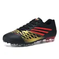 Professionelle schwarz-goldene Fußballschuhe für Jugendliche mit Stollen und Texturierung - 35 / Schwarz
