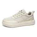 Atmungsaktive Herren Mesh-Sneaker mit breiter Zehenpartie in modischem Off-White - 36 / Beige