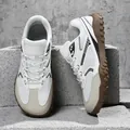 Professional white and beige outdoor hiking shoes with anti-slip lugged gum soles - 36 / White Black