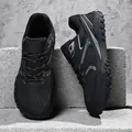 Durable black non-slip outdoor hiking shoes with breathable mesh and rugged soles - 36 / All Black