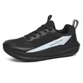 Modische schwarze Sport-Laufschuhe in Übergröße mit atmungsaktivem Mesh-Obermaterial - 36 / Schwarz