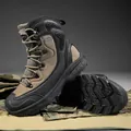 Durable men's mid-cut tactical boots for outdoor hiking and military combat - 39 / Khaki
