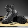 Men's durable grey and black tactical hiking boots for outdoor combat and trekking - 39 / Black and Gray