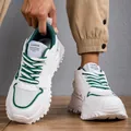 Sneakers dad chunky da uomo bianche e verdi con dettagli in mesh traspirante - 39 / Bianco e verde