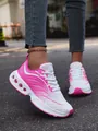Zapatillas de malla transpirables para mujer en degradado rosa y blanco con aire. - 36 / Blanco/Rosa Rojo