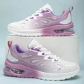 Zapatillas de running para mujer de malla transpirable en degradado morado - 36 / Púrpura