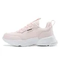 Scarpe sportive casual in mesh rosa traspirante con suola platform spessa e lacci piatti - 35 / Rosa