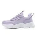 Sneakers con plateau in mesh traspirante viola per donna, stile casual leggero con lacci - 35 / Viola