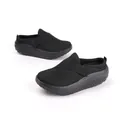 Zuecos de malla negra transpirable para mujer con suela de balancín estilo casual - 36 / Negro