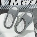 Fashionable grey sports beach slides with non-slip white footbed for men and women - 36 / Gray