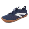 Blue breathable multi-functional water shoes with brown non-slip rubber sole for fitness - 36 / Blue