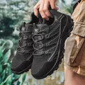 Atmungsaktive schwarze Mesh-Sicherheitsschuhe mit durchstichfester Sohle für Herren - 39 / Schwarz