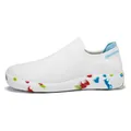 Scarpe a calzino in mesh da uomo bianche con la suola a schizzi colorati variante - 39 / Mimetico bianco