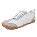 Scarpe da acqua traspiranti bianco e grigio con suola antiscivolo e lacci elastici - Bianco