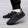 Schwarze atmungsaktive Barfußschuhe mit elastischen Schnürsenkeln für den Outdoor-Sport - 36 / Schwarz