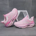 Pink lightweight carbon plate running shoes with cushioned soles for casual sport - 38 / Pink