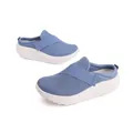 Elegantes mules con plataforma de malla transpirable azul claro para mujer moderna - 36 / Azul claro
