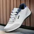 Zapatillas deportivas casuales para hombre en blanco, azul marino y gris para 2025 - Blanco Grisáceo