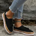 Mocassins noirs confortables avec pompons et semelle plateforme élégante en liège - 36 / Noir
