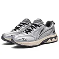 Stijlvolle retro zilvergrijze sneakers met ademend mesh en dikke platformzool - 36 / Zilvergrijs