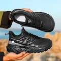 Herren Sport- und Freizeitschuhe mit breiter Zehenkappe und rutschfester Sohle - 40 / Schwarz