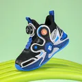 Chaussures de basket respirantes pour garçons avec boucle rotative bleu et noir - 29 / Bleu Noir