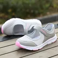 Lightweight breathable grey mesh Mary Jane sneakers for women with pink strap details - 35 / Dark Gray