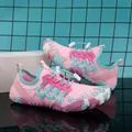 Scarpe da acqua a cinque dita rosa e blu per spiaggia e escursioni all'aperto - Rosa