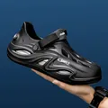Stilvolle schwarze EVA-Clogs für Herren, atmungsaktive und bequeme Sommersandalen. - 40 / Schwarz