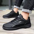 Baskets légères pour hommes tout en noir avec semelles souples antidérapantes pour sport - 38 / 8001 Tout Noir