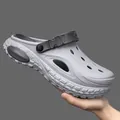 Durable gray EVA garden clogs for lightweight summer beach and outdoor wading wear - 37-38 / Gray