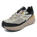 Unisex waterproof anti-slip hiking shoes in beige and black for rugged outdoor activities - Tan