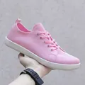 Pink fly-woven barefoot casual shoe with breathable wide toe design - Pink