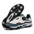 Professional golf shoe featuring waterproof upper and rotary dial quick lacing system - Yellow Green