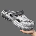 Oversized lightweight EVA camouflage clogs for summer beach and outdoor wading activities - 37-38 / Branch Camouflage Style (888-13) / Grey Camo