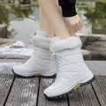 Stivali da neve bianchi impermeabili da donna con fodera in pile e suola antiscivolo - 38 / Bianco (1399)