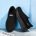 Chaussures de marche respirantes en maille noire avec semelle légère et confortable - 39 / Style Homme / Noir