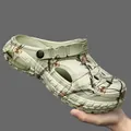 Zuecos cómodos de EVA de camuflaje de talla grande para playa y actividades de verano - 37-38 / Camuflaje Verde (888-13 Verde)
