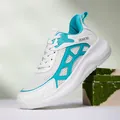 Professionele lichtgewicht ademende wit en turquoise mesh hardloopschoenen voor buitensport - 38 / Witte Maan