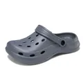 Breathable grey EVA thick sole anti-slip clogs comfortable beach and nurse work shoes - 35-36 / Gray