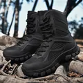 Professional black tactical hiking boots with non-slip rubber sole and breathable mesh - 39 / 905 Tactical Boot (905) / Black