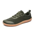Olivgrüne Barfußschuhe mit breiter Zehenbox, atmungsaktivem Flyknit und Gummisohle - 37 / Armeegrün