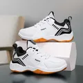 Chaussures de badminton respirantes pour enfants en mesh blanc avec semelle gomme antidérapante. - 31 / Blanc Noir