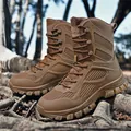 Professional tan tactical desert hiking boots for men with non-slip durable rubber sole - 39 / 905 Tactical Boot (905) / Brown