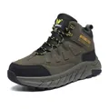 Rugged olive green mid-top hiking shoes for outdoor camping and training - 39 / Flats / Army Green
