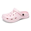 Lightweight pink breathable EVA thick-soled clog slippers for women and men beach wear - 35-36 / Pink